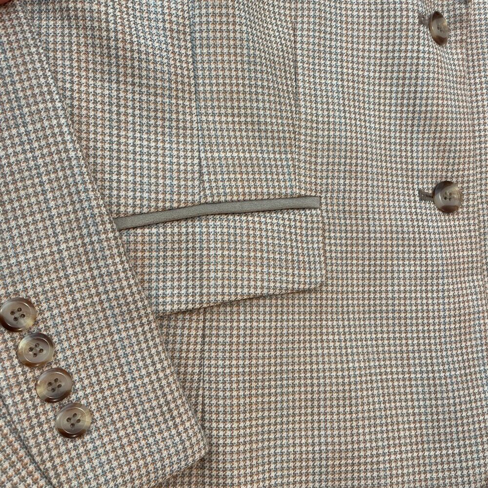 ~ Pendleton Blazer Preppy Wool 14p Women Houndstooth Notch Collar Collegiate - Picture 4 of 12